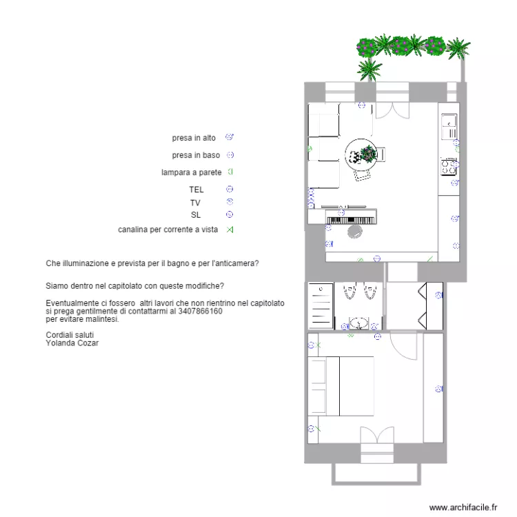 IMPIANTO ELETTRICO VALERIA 2018. Plan de 