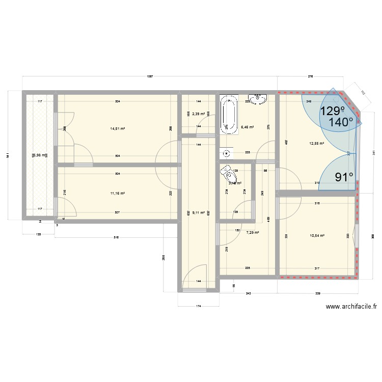 maison 5. Plan de 5 pièces et 30 m2