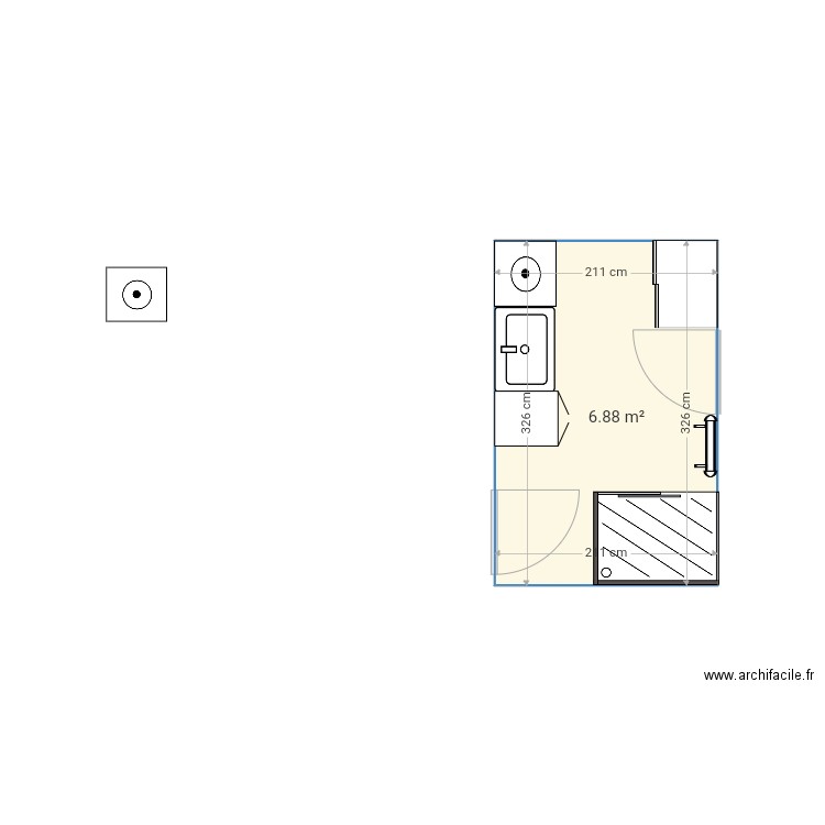 SdB RDC. Plan de 0 pièce et 0 m2