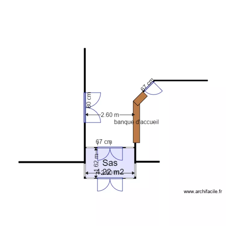 entr&eacute;e mairie situation actuelle. Plan de 