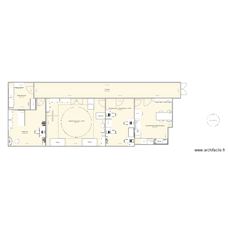 Rééduc/animation. Plan de 0 pièce et 0 m2