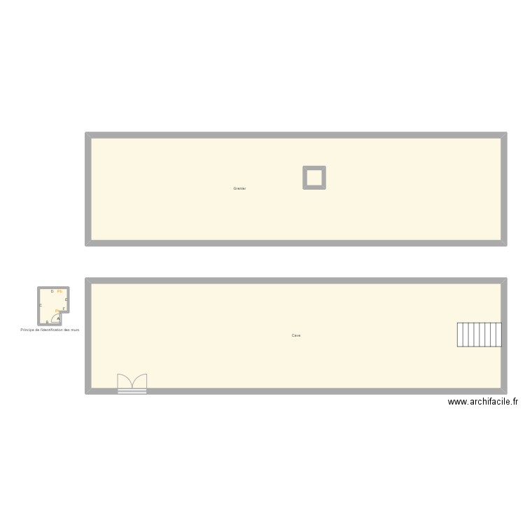 Croquis LOUTRE cave grenier. Plan de 0 pièce et 0 m2