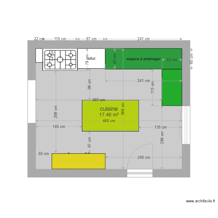 cuisine Eugénie 1. Plan de 0 pièce et 0 m2