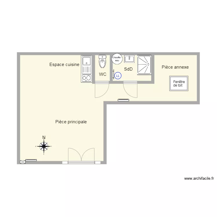 14 Grenier St Lazare. Plan de 