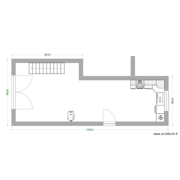 Transformation du garage. Plan de 0 pièce et 0 m2