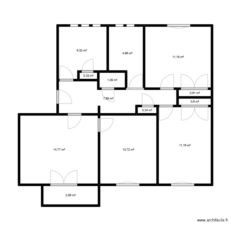 romain. Plan de 0 pièce et 0 m2