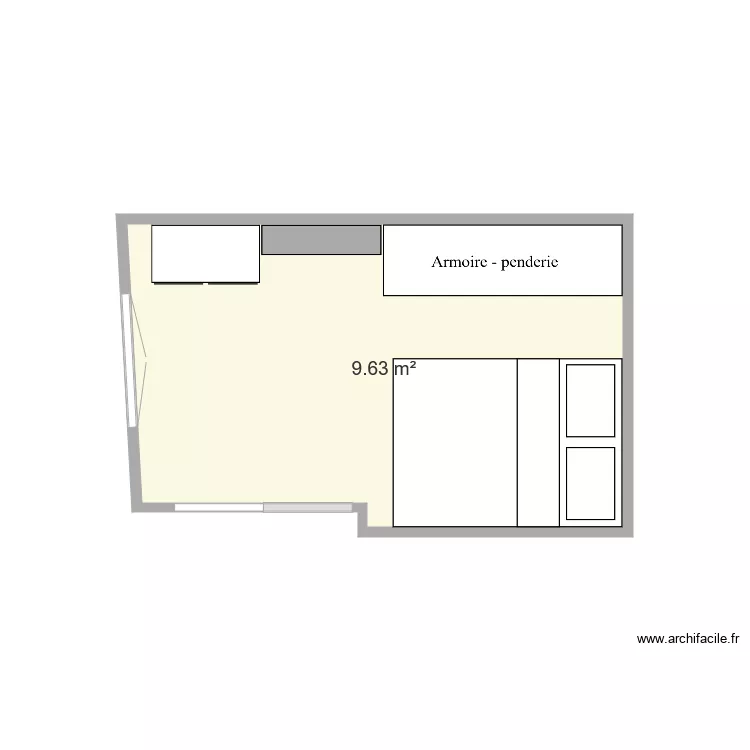 Chambre. Plan de 