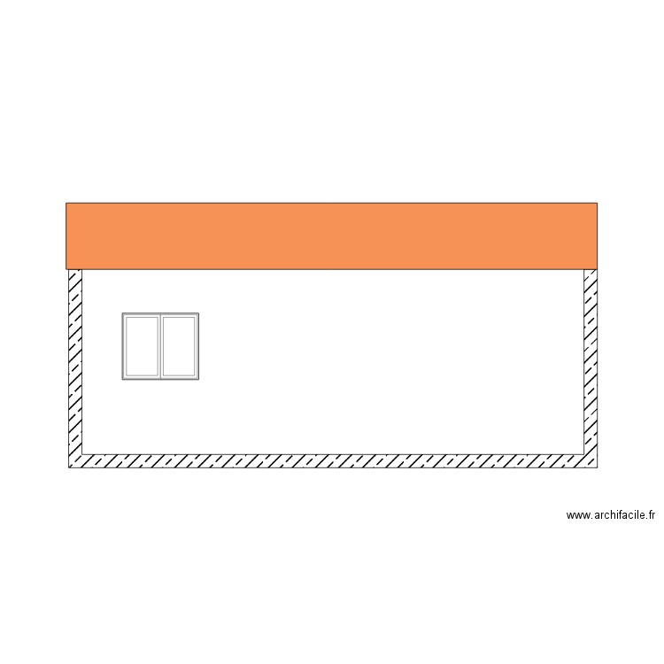 façade côté voisin. Plan de 0 pièce et 0 m2