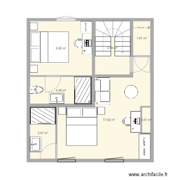 2EME ETAGE PARTIE  5. Plan de 0 pièce et 0 m2