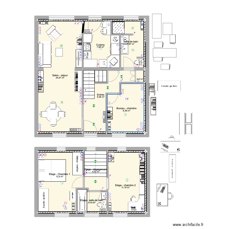 DamousRéflexionsOK2. Plan de 10 pièces et 89 m2