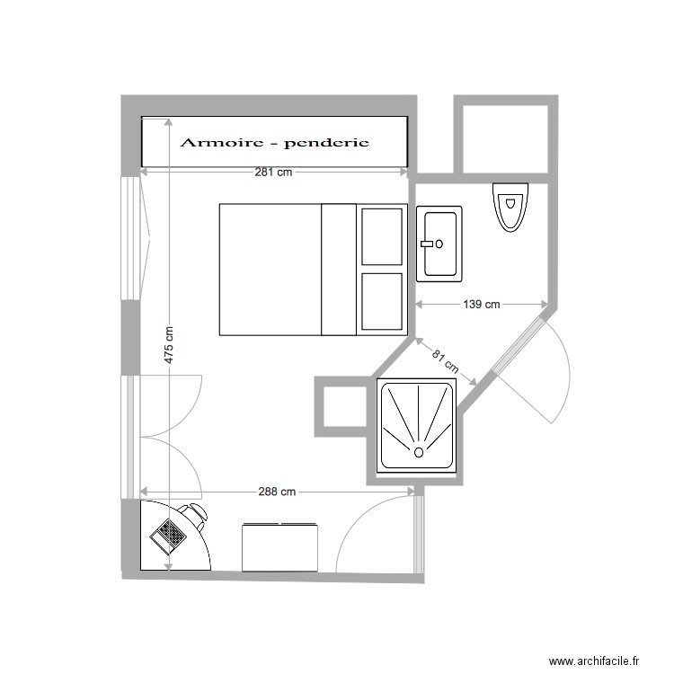 jacques chambre. Plan de 0 pièce et 0 m2