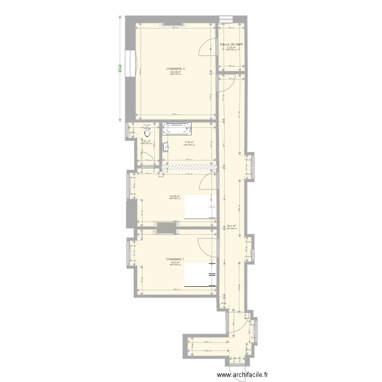 20220102 CHAMAILLARD ETAGE BH. Plan de 0 pièce et 0 m2