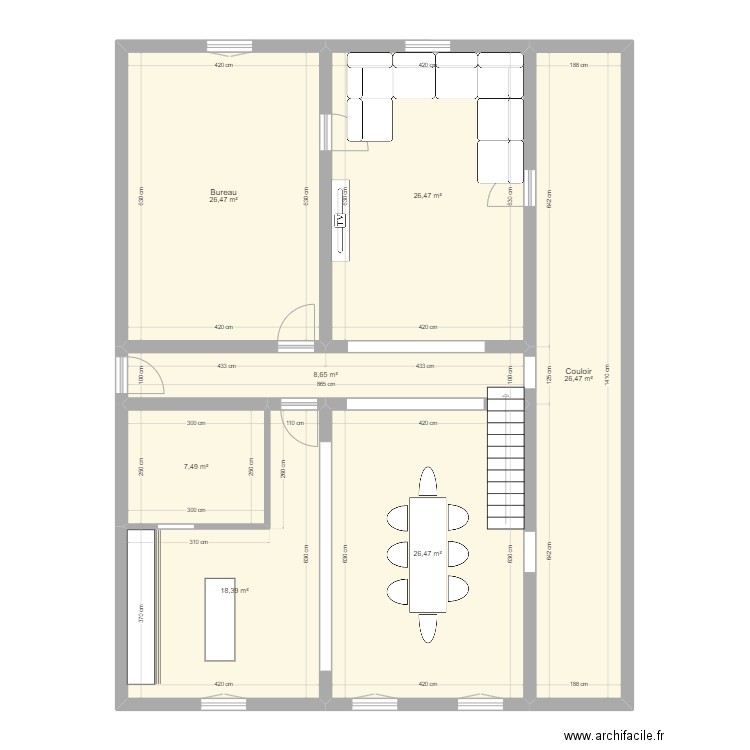 RDC MARAIN1. Plan de 11 pièces et 285 m2