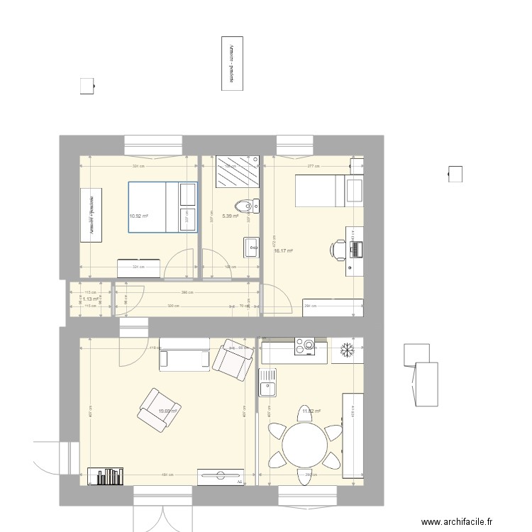 appartement mamie idée 4. Plan de 0 pièce et 0 m2