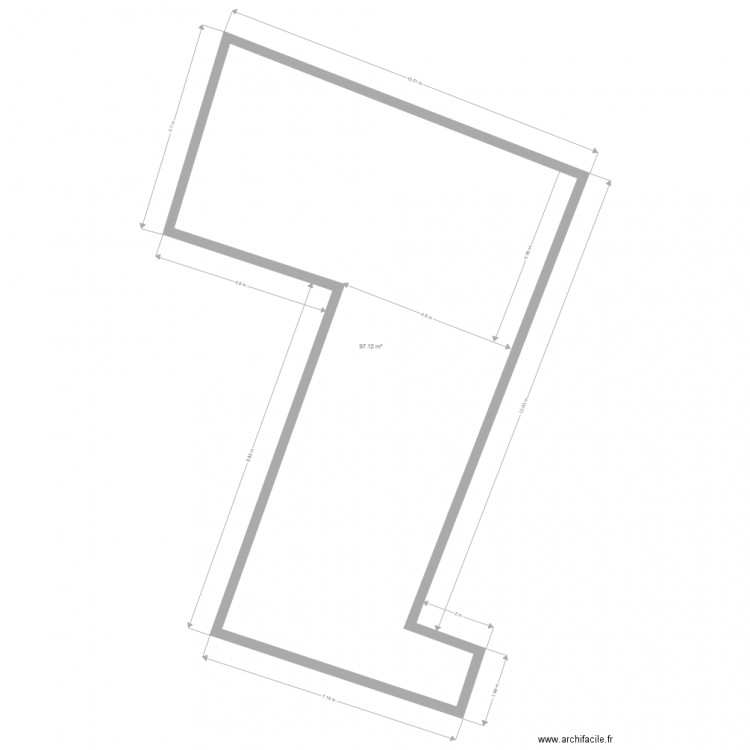 xv39 a. Plan de 1 pièce et 97 m2