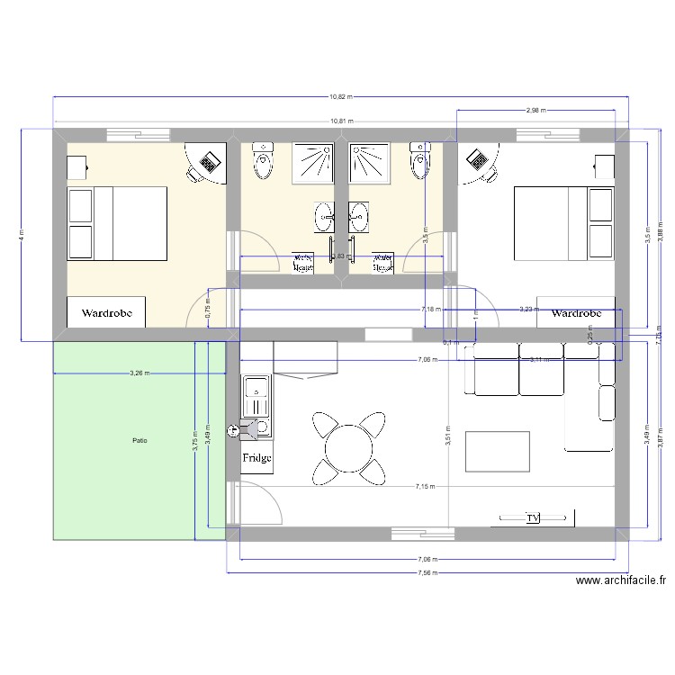 Manager villa V2. Plan de 0 pièce et 0 m2