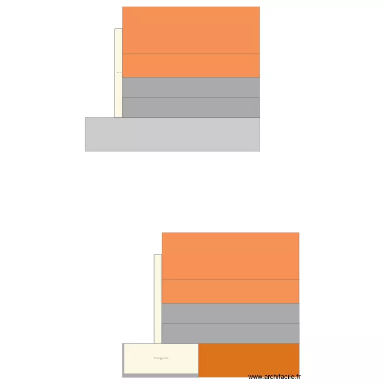 Etat projet&eacute;. Plan de 