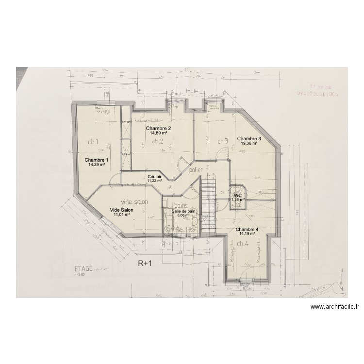 PIQUEMAL Laurent R+1. Plan de 0 pièce et 0 m2