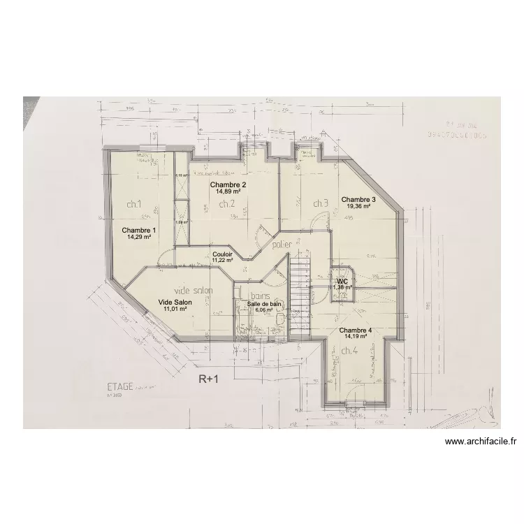 PIQUEMAL Laurent R+1. Plan de 