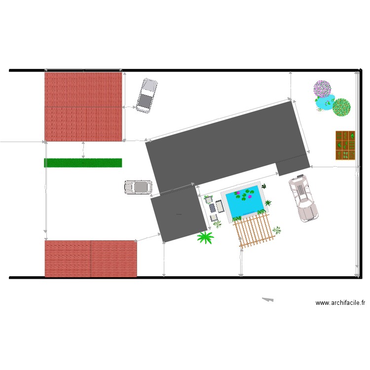 plan de masse projet 1. Plan de 0 pièce et 0 m2