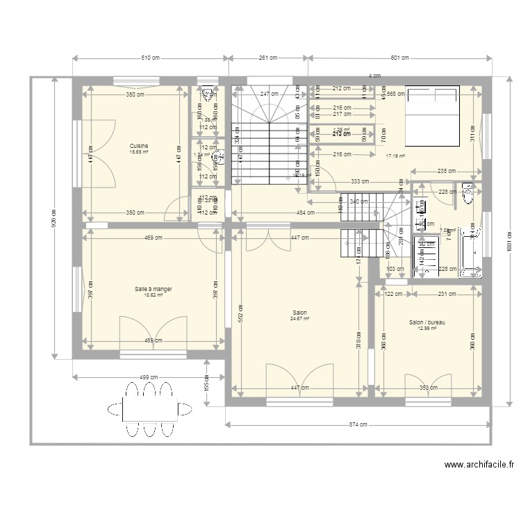 Raph 1er étage. Plan de 0 pièce et 0 m2