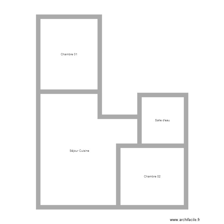 350601131. Plan de 4 pièces et 65 m2