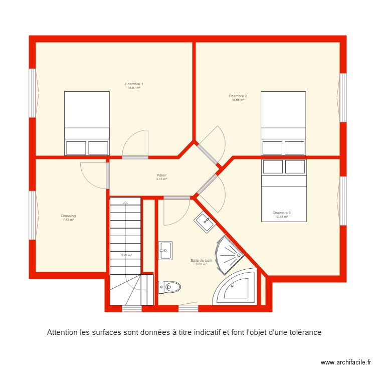 BI 2593 étage non côté. Plan de 0 pièce et 0 m2