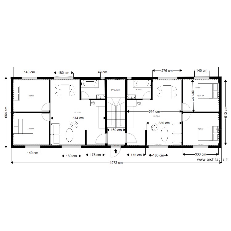 pan masse immeuble ferté 2. Plan de 0 pièce et 0 m2