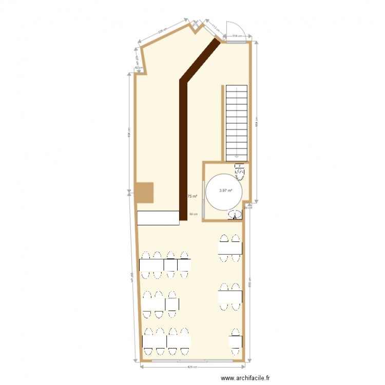 SOLEIL LEVANT WC PMR. Plan de 0 pièce et 0 m2