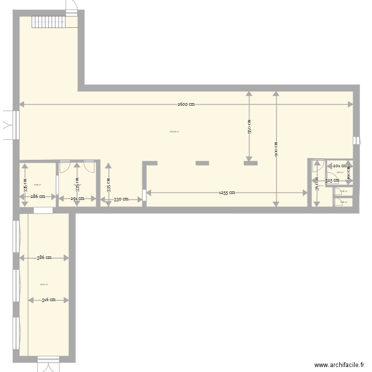 PLAN A JOUR 1 12 ST CECILE GRANDE SALLE. Plan de 8 pièces et 297 m2