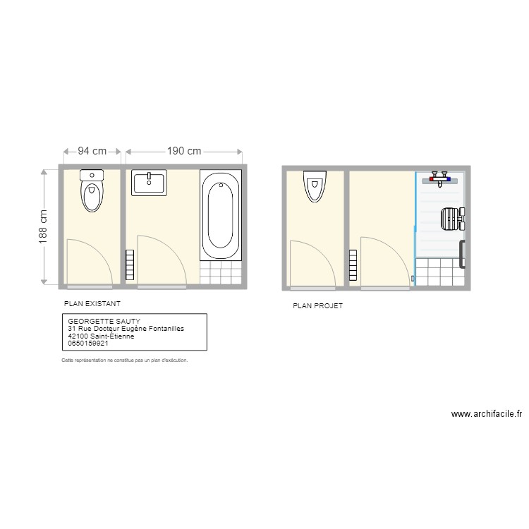 SAUTY GEORGETTE. Plan de 0 pièce et 0 m2