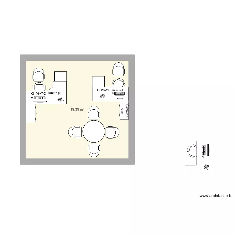 bureau maintenance. Plan de 