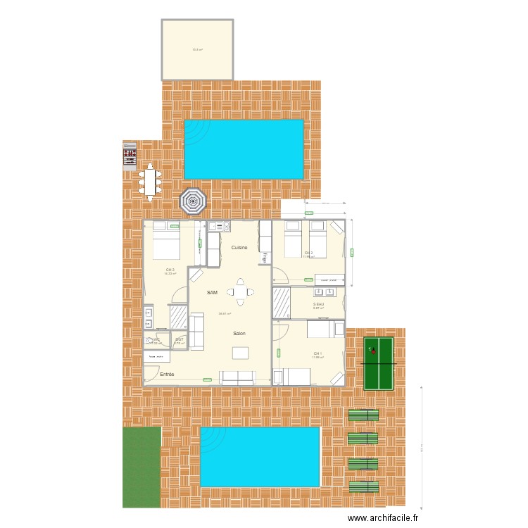 MARINIERE ESQUISSE. Plan de 0 pièce et 0 m2