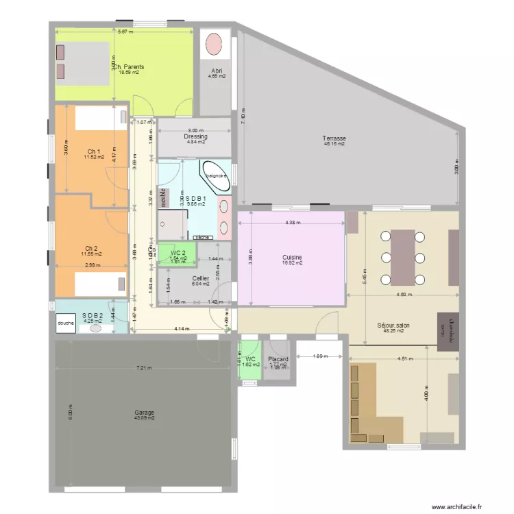 Finition 115. Plan de 