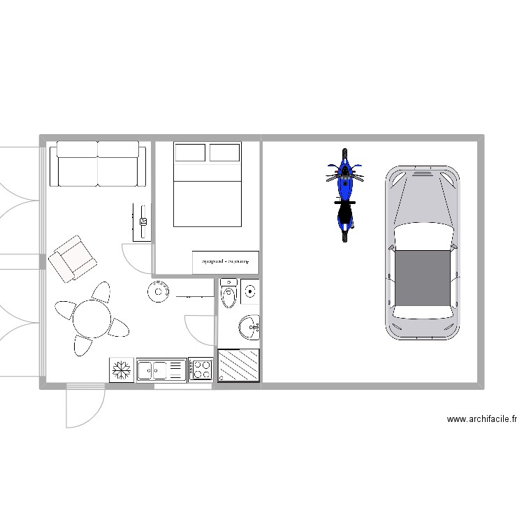 N 28 2023 bis . Plan de 2 pièces et 57 m2