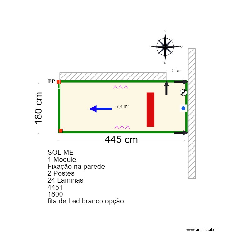 Mike Howell- Quinta do Lago. Plan de 1 pièce et 7 m2