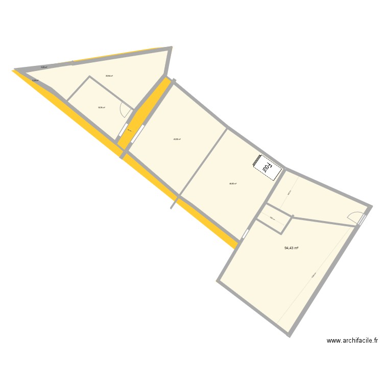 jenlain v1. Plan de 10 pièces et 245 m2