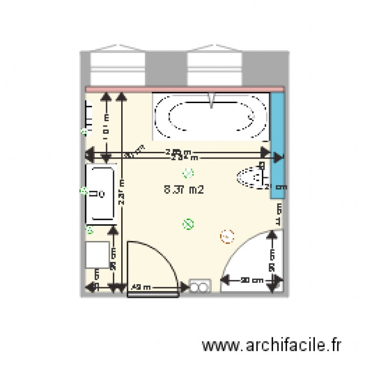 SdeB WC étage. Plan de 0 pièce et 0 m2