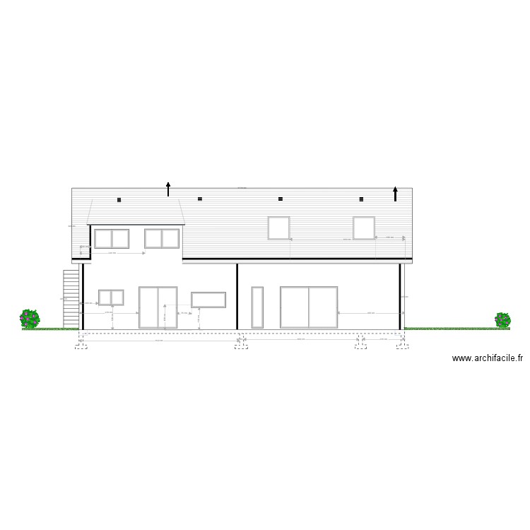 Plan Facade SUD. Plan de 0 pièce et 0 m2