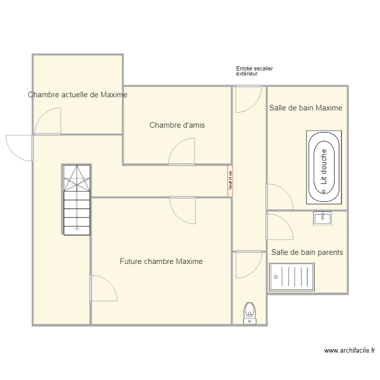 Etage Maxime. Plan de 0 pièce et 0 m2