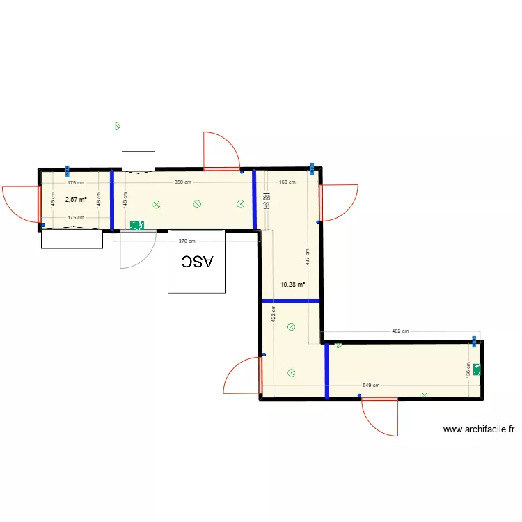 Palier BAT C-20 R+5. Plan de 