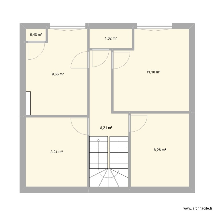 St Anne R2. Plan de 7 pièces et 48 m2