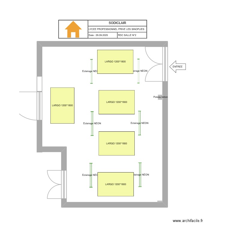 LYCEE PROFESSIONNEL PRIVE LE SINOPLIES SALLE N°2. Plan de 0 pièce et 0 m2