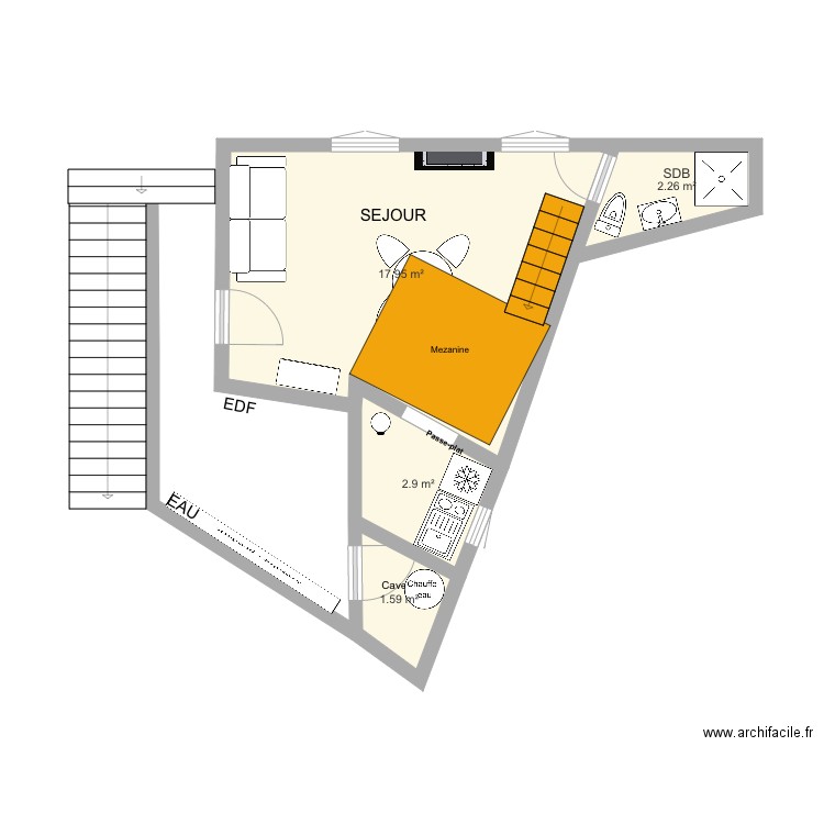 ApptPortaletRdc4. Plan de 0 pièce et 0 m2