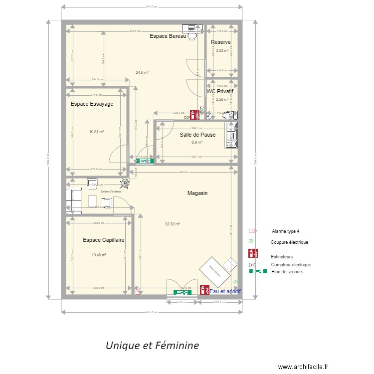 unique et feminine 3. Plan de 0 pièce et 0 m2