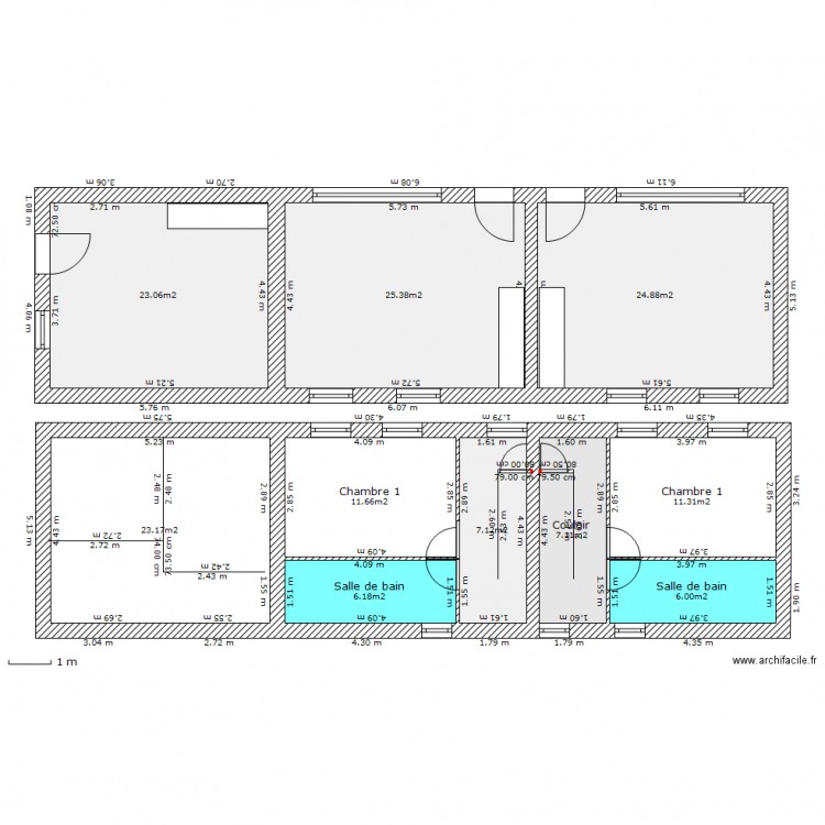 SCI  SDMAG Aile droite . Plan de 0 pièce et 0 m2