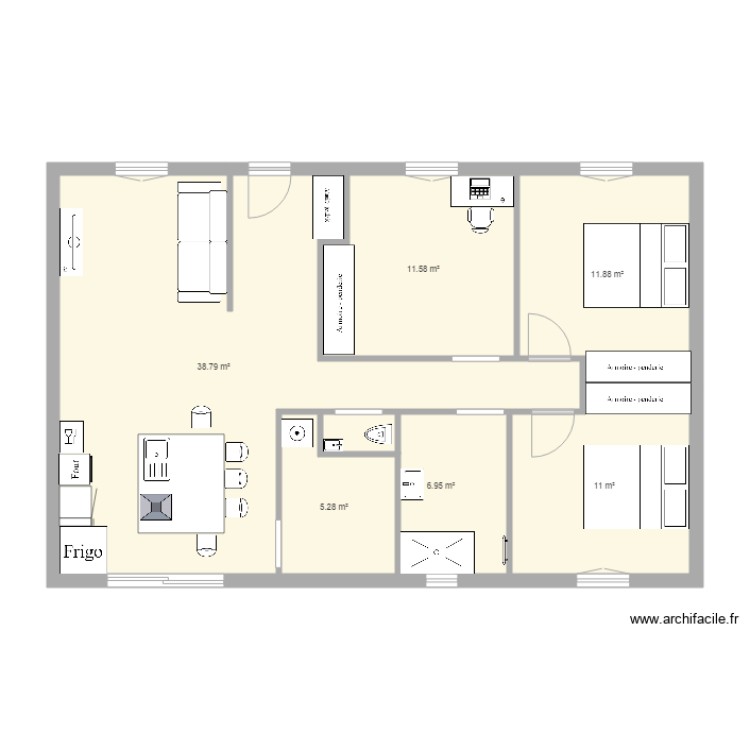 Plan Maison 85m2 3 Chambres