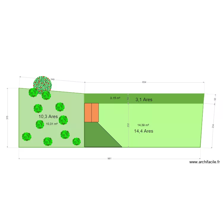 Terrain chevaux 03. Plan de 