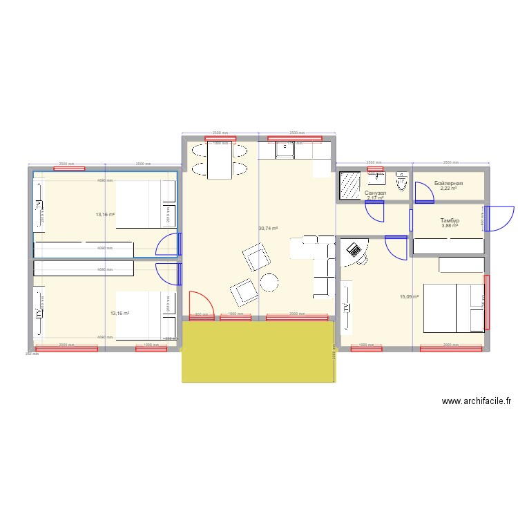 90 333. Plan de 0 pièce et 0 m2