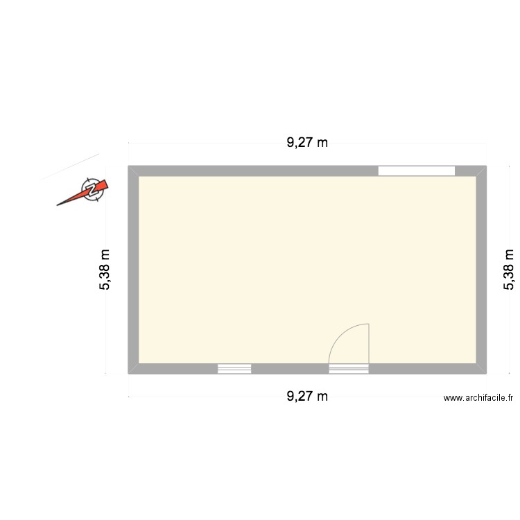 VUE DESSUS GROS. Plan de 1 pièce et 43 m2